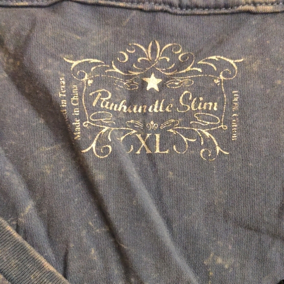 Panhandle Slim Blue Gray Fitted Graphic Short Sleeve Tee - Picture 2 of 7